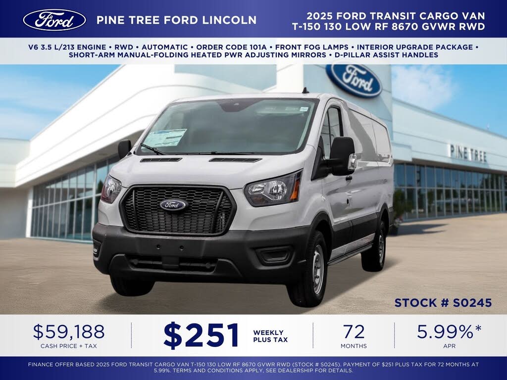 2025 Ford Transit Cargo 150 Low Roof RWD