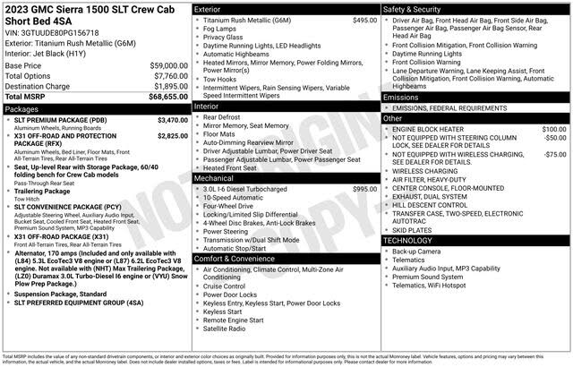 2023 GMC Sierra 1500 SLT Crew Cab 4WD