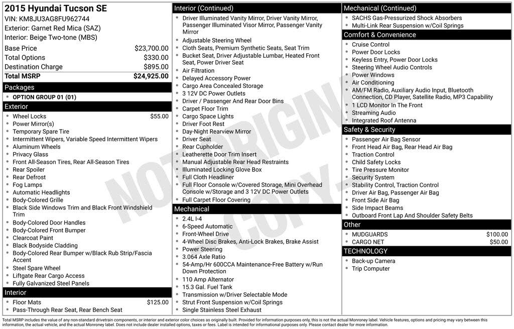 2015 Hyundai Tucson SE FWD