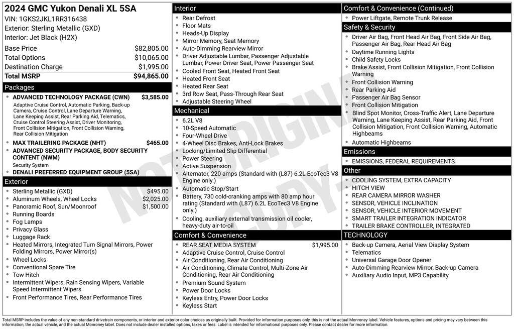 2024 GMC Yukon XL Denali 4WD