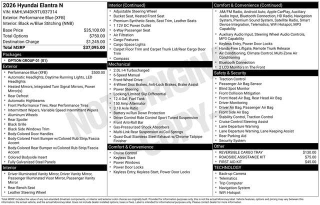 2026 Hyundai Elantra N FWD