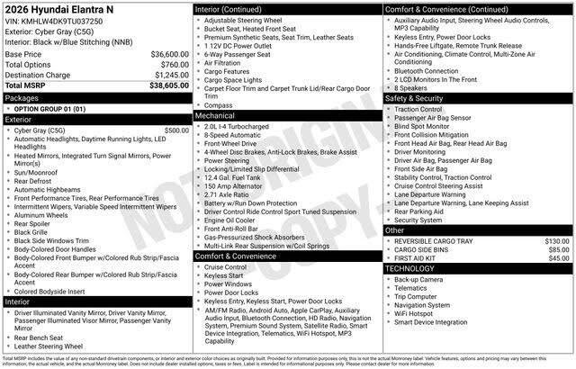 2026 Hyundai Elantra N FWD