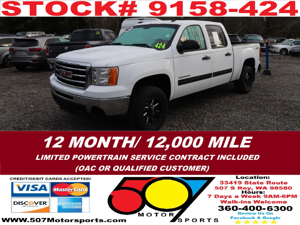 2012 GMC Sierra 1500 SL Crew Cab Bed 4WD