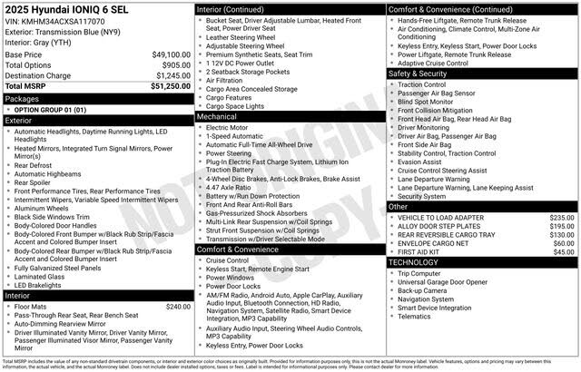 2025 Hyundai Ioniq 6 SEL AWD