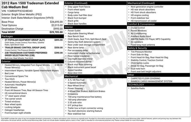 2012 RAM 1500 Tradesman Quad Cab