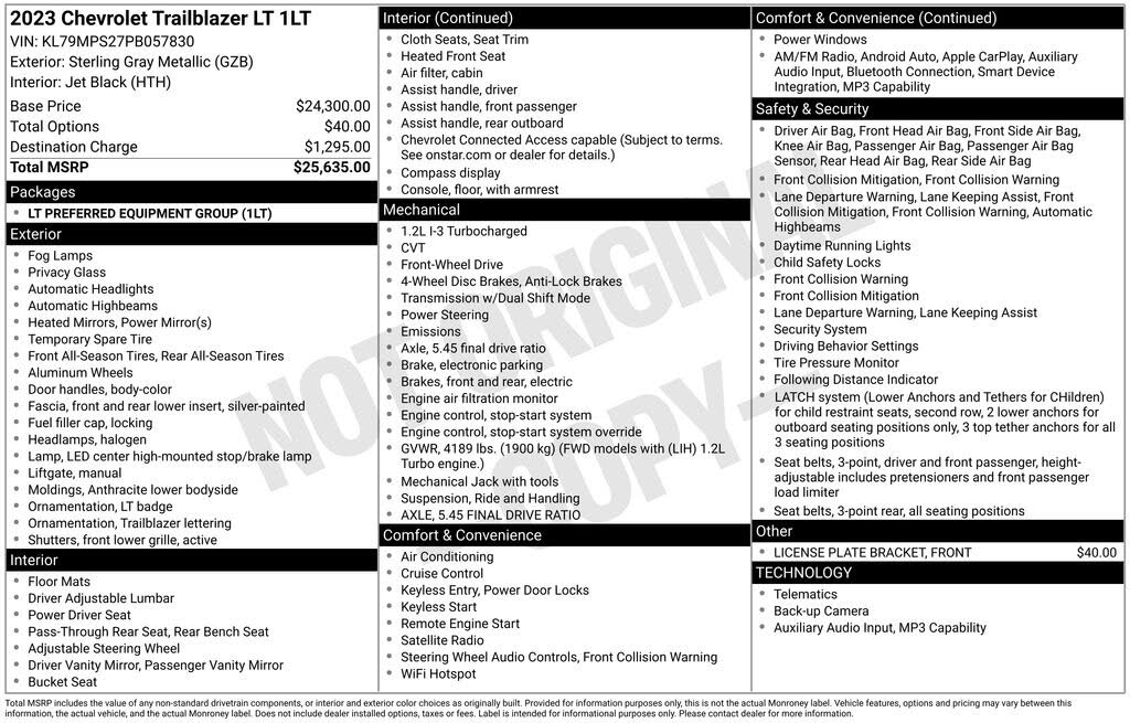 2023 Chevrolet Trailblazer LT FWD