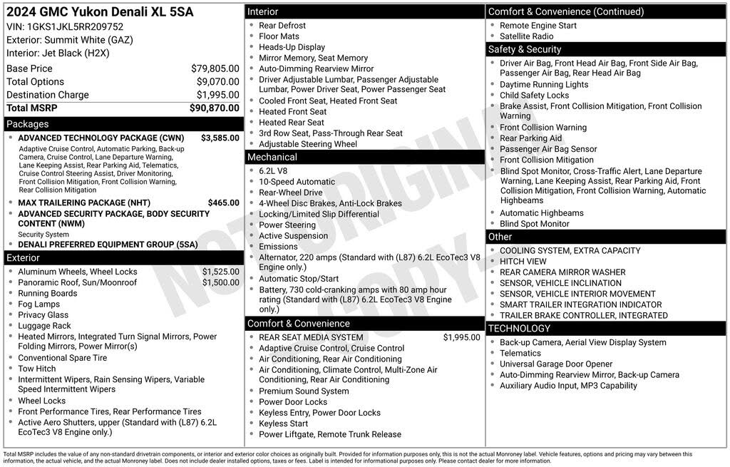 2024 GMC Yukon XL Denali RWD
