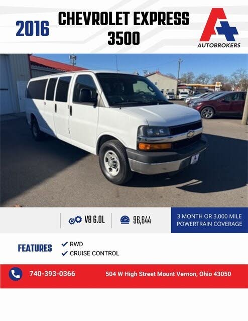 2016 Chevrolet Express 3500 1LT Extended RWD