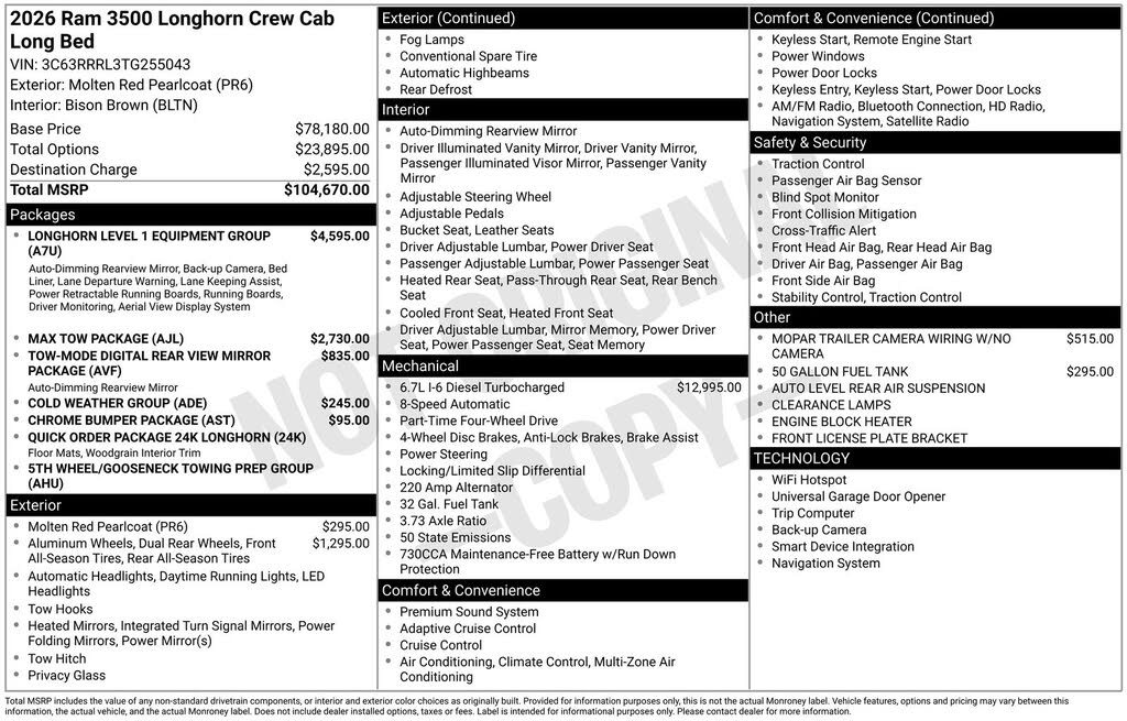 2026 RAM 3500 Limited Crew Cab LB DRW 4WD