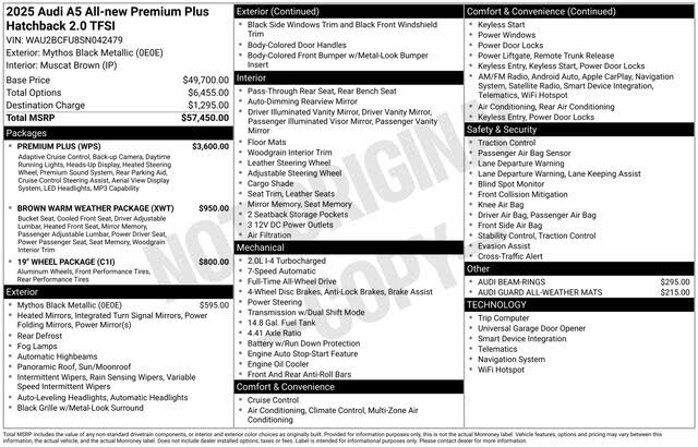 2025 Audi A5 quattro Premium Plus Sedan