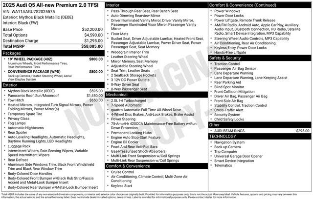 2025 Audi Q5 quattro Premium 40 TFSI