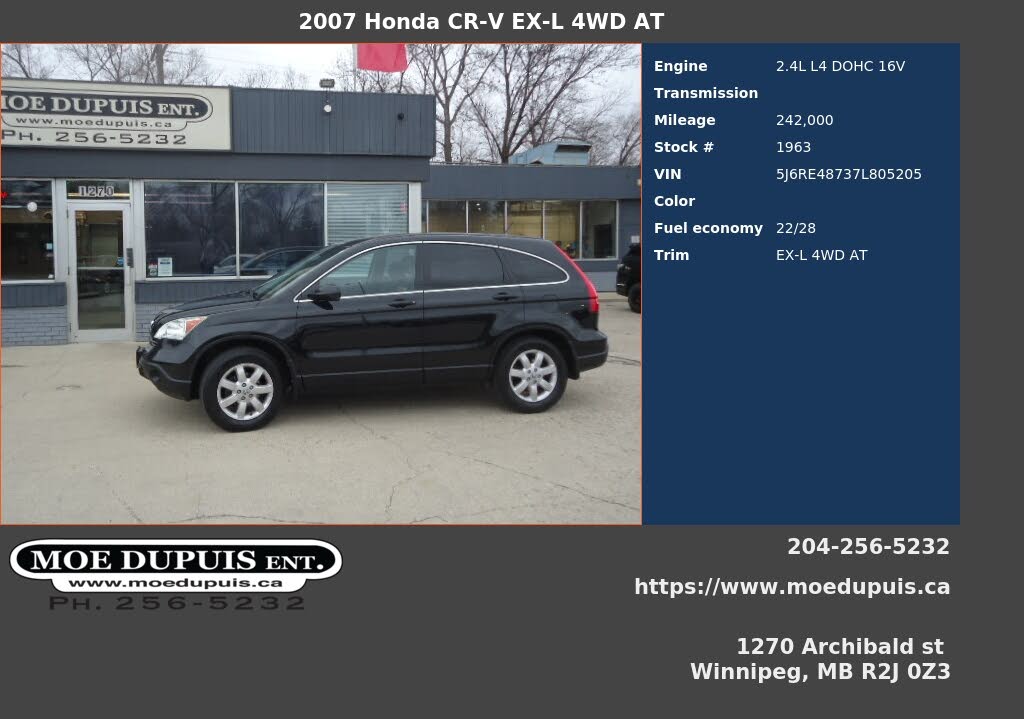 2007 Honda CR-V EX-L AWD