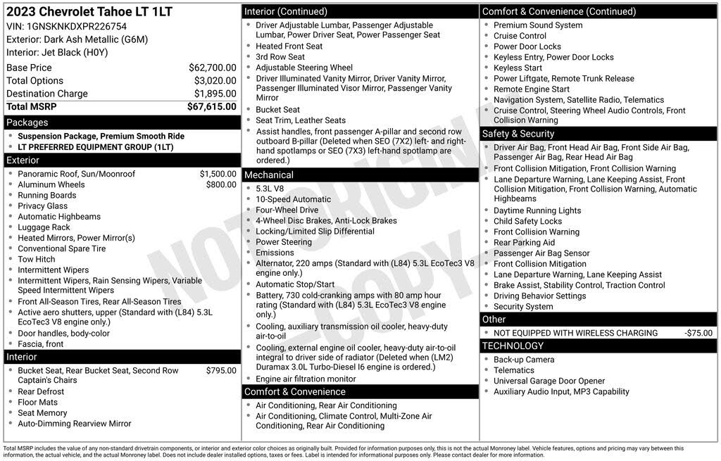2023 Chevrolet Tahoe LT 4WD
