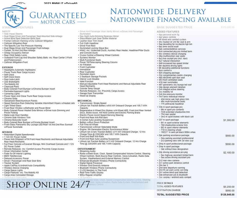 2023 BMW i7 xDrive60 AWD