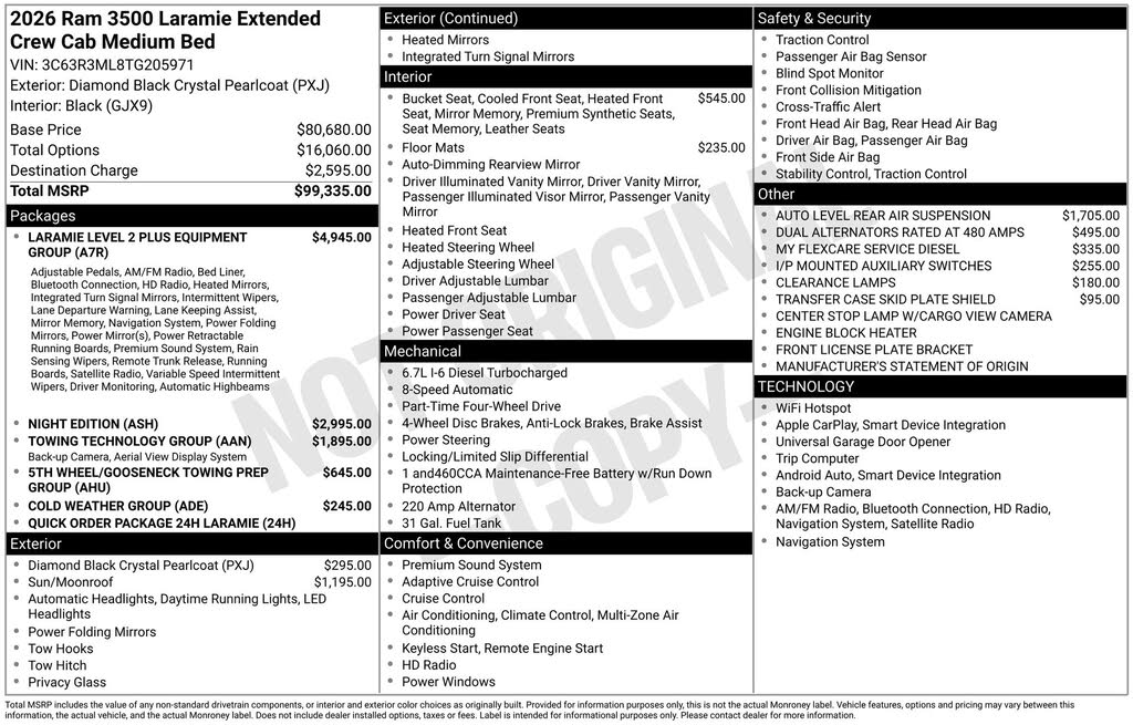 2026 RAM 3500 Laramie Mega Cab 4WD