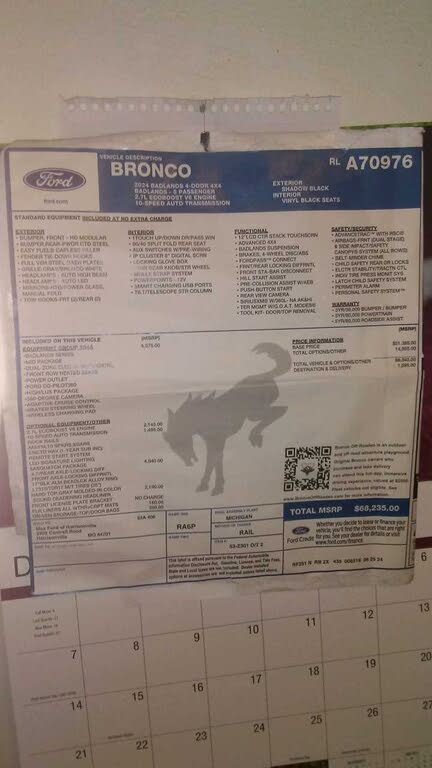 2024 Ford Bronco Badlands 4-Door 4WD