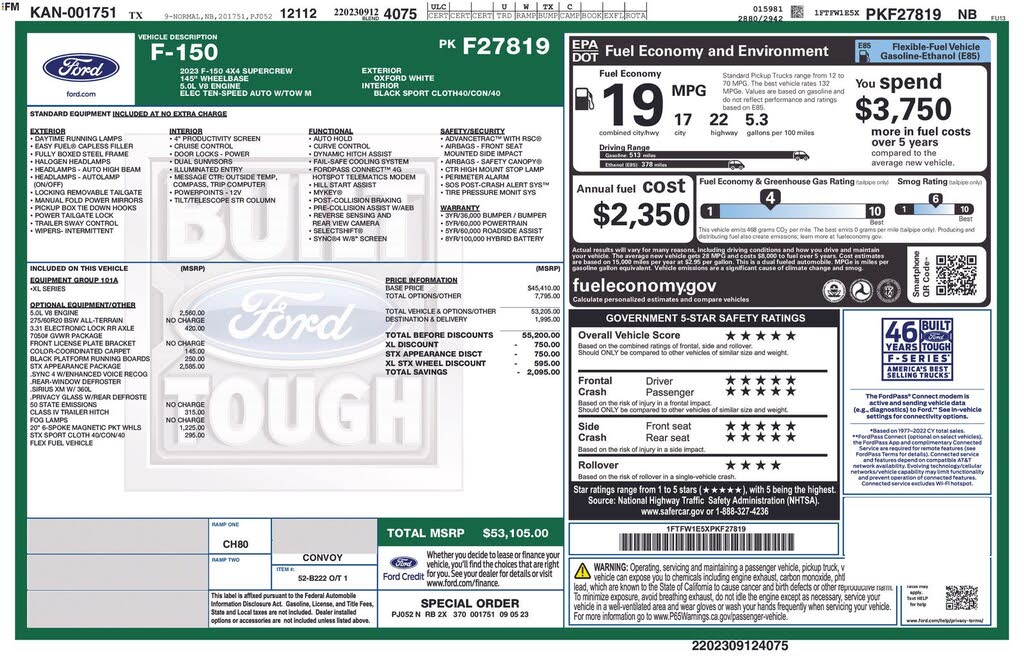 2023 Ford F-150 XL SuperCrew 4WD