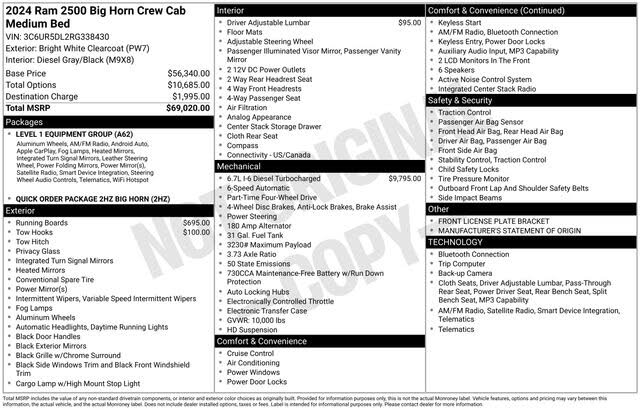 2024 RAM 2500 Big Horn Crew Cab 4WD