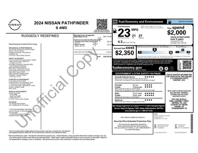 2024 Nissan Pathfinder S 4WD
