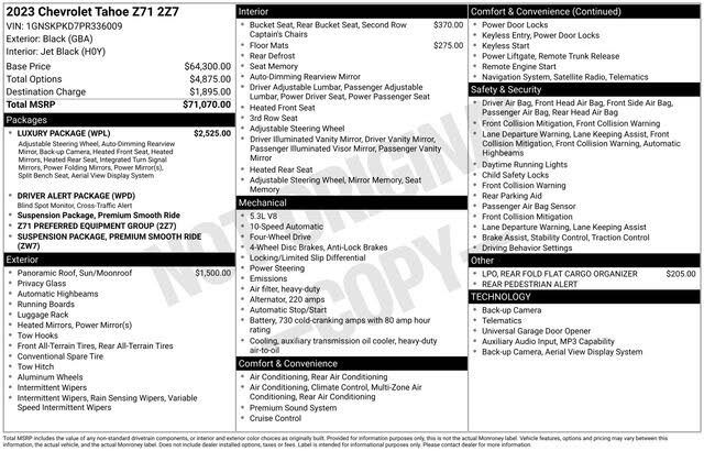 2023 Chevrolet Tahoe Z71 4WD