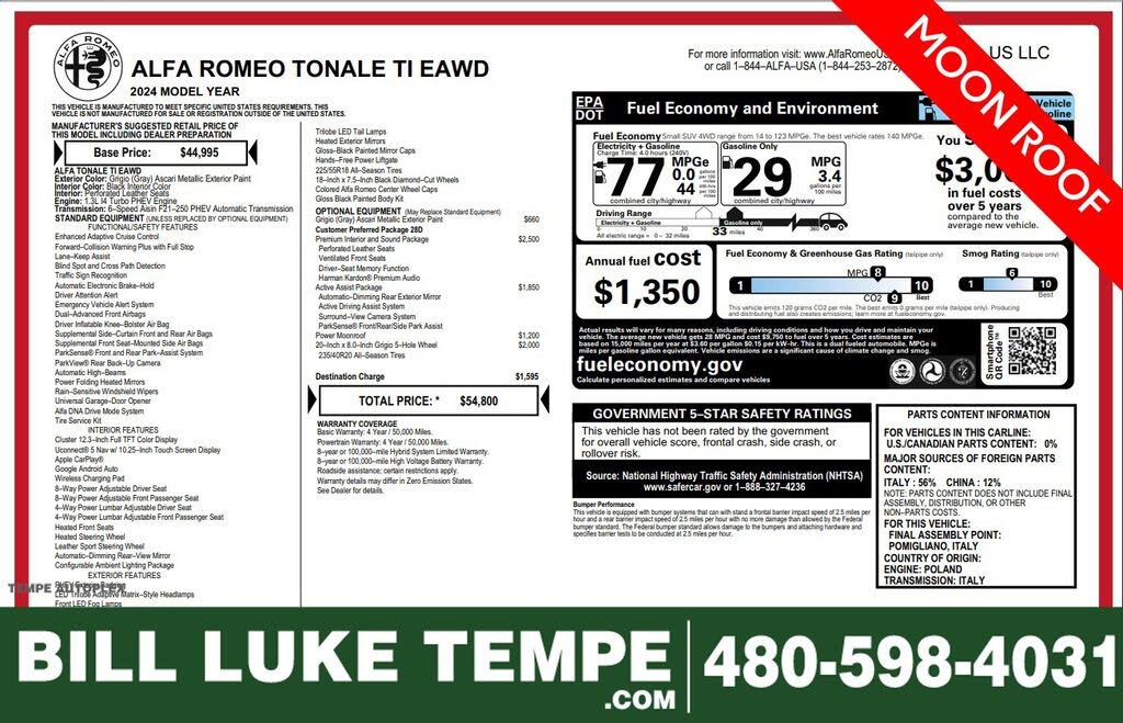 2024 Alfa Romeo Tonale Ti AWD