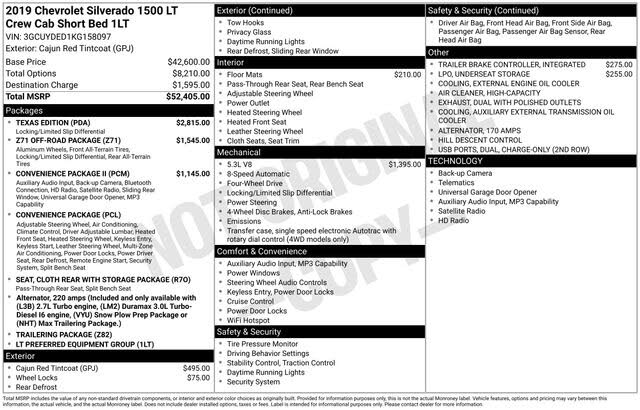 2019 Chevrolet Silverado 1500 LT Crew Cab 4WD