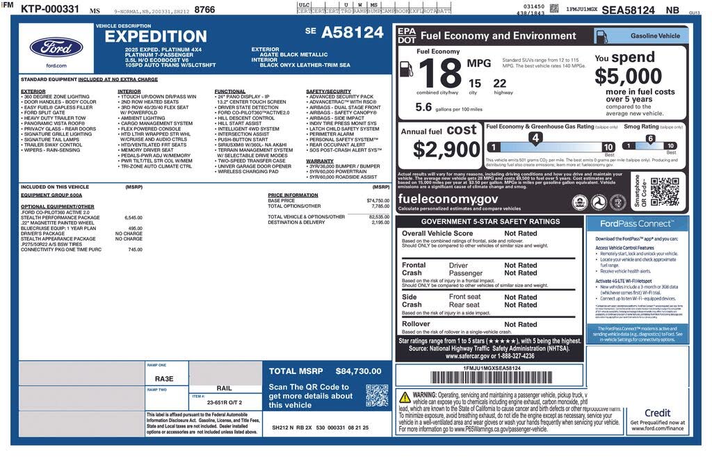 2025 Ford Expedition Platinum 4WD