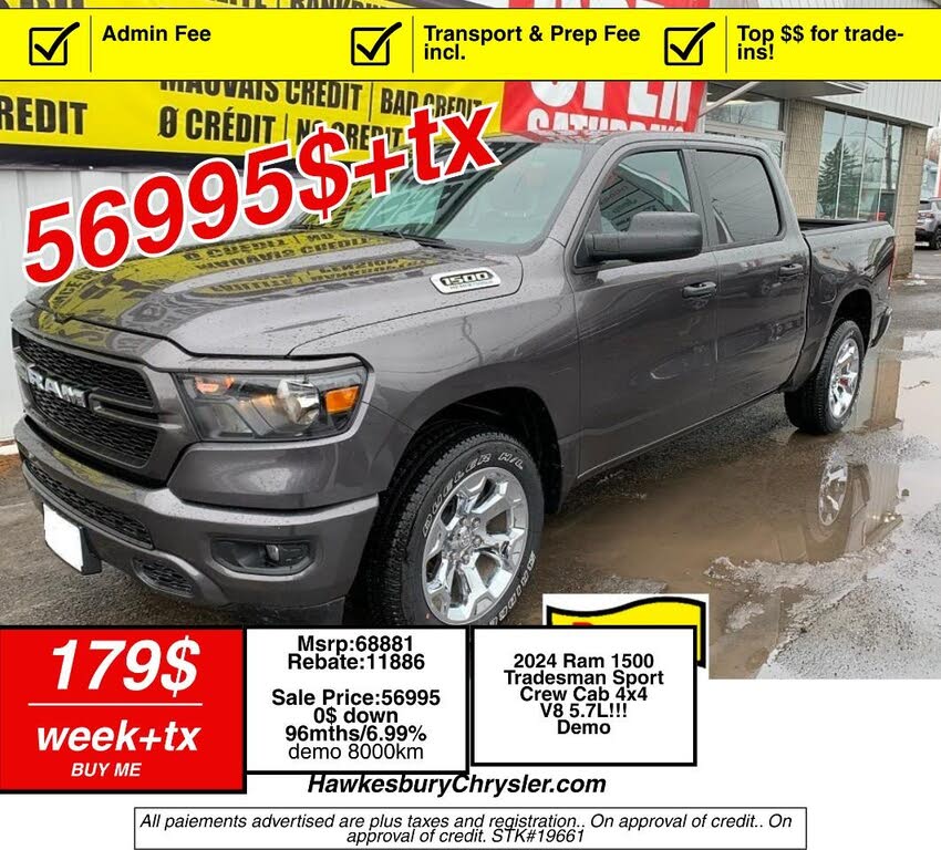2024 RAM 1500 Tradesman Crew Cab 4WD
