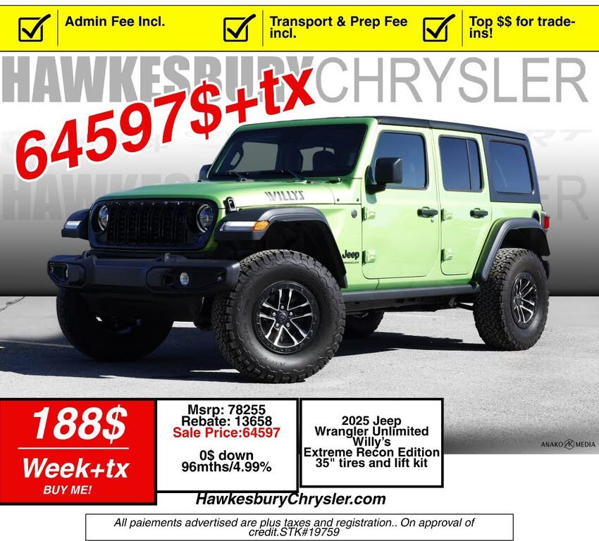 2025 Jeep Wrangler Willys 4-Door 4WD