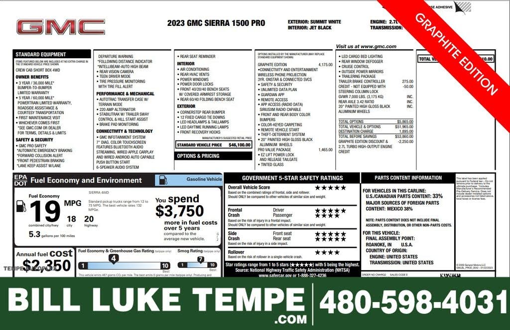 2023 GMC Sierra 1500 Pro Crew Cab 4WD