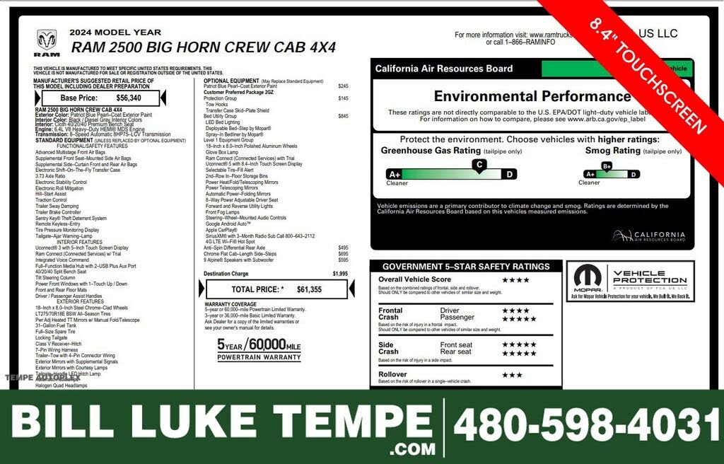 2024 RAM 2500 Big Horn Crew Cab 4WD