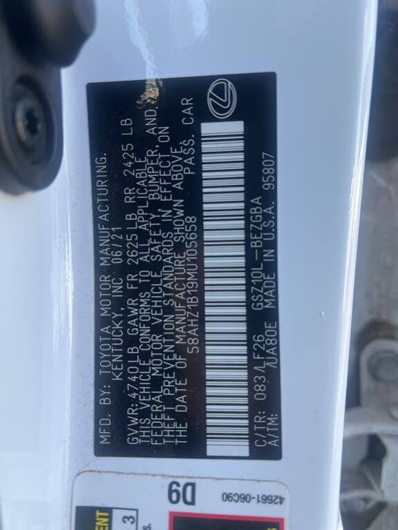 2021 Lexus ES 350 F Sport FWD