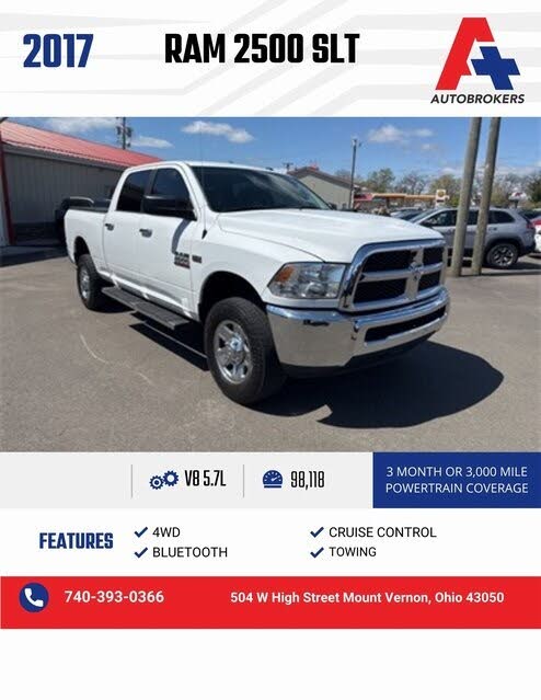 2017 RAM 2500 SLT Crew Cab 4WD