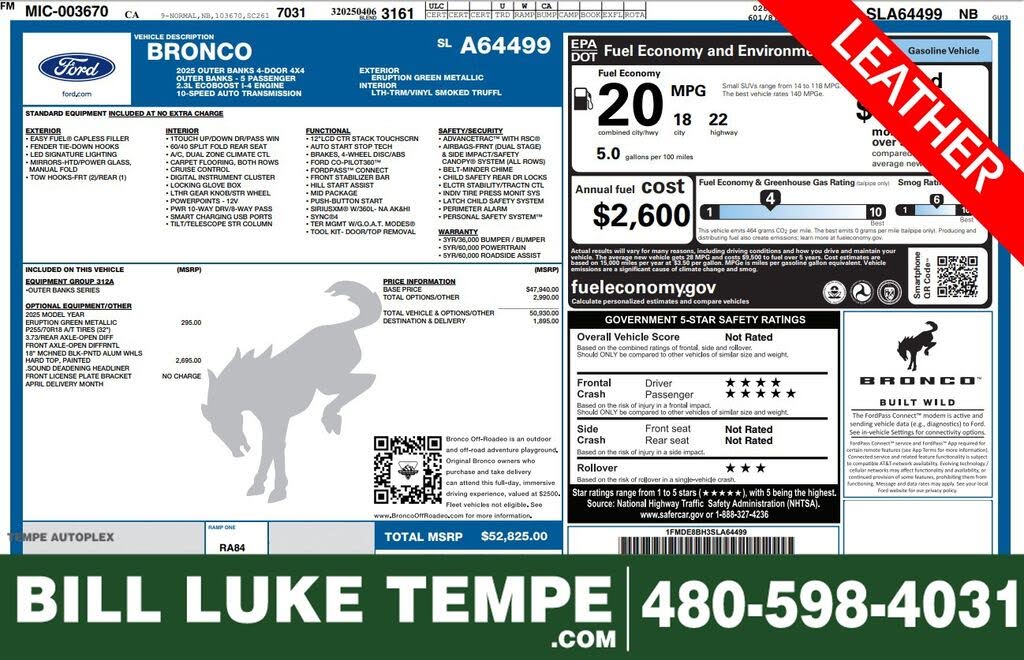 2025 Ford Bronco Outer Banks 4-Door 4WD