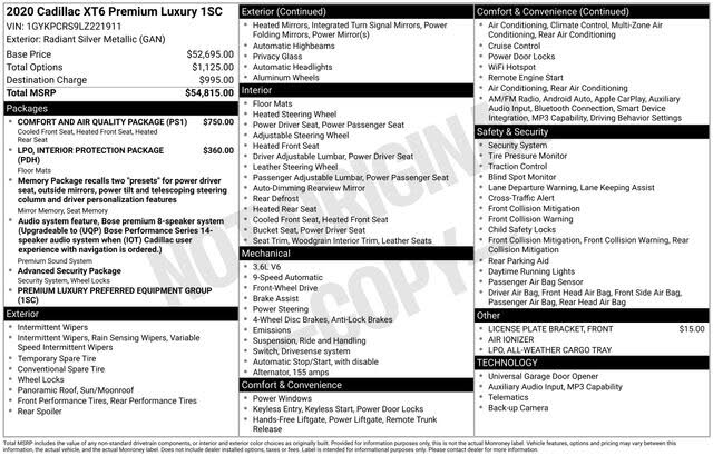 2020 Cadillac XT6 Premium Luxury FWD