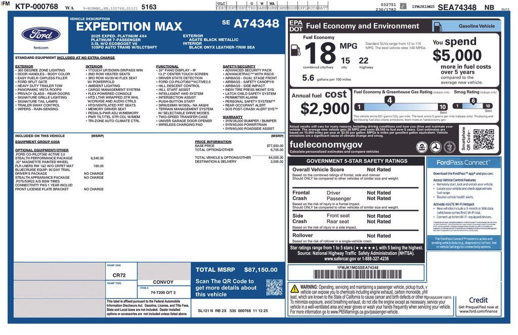 2025 Ford Expedition MAX Platinum 4WD