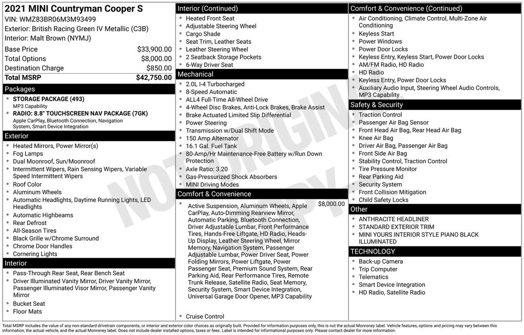 2021 MINI Countryman Cooper S ALL4 AWD