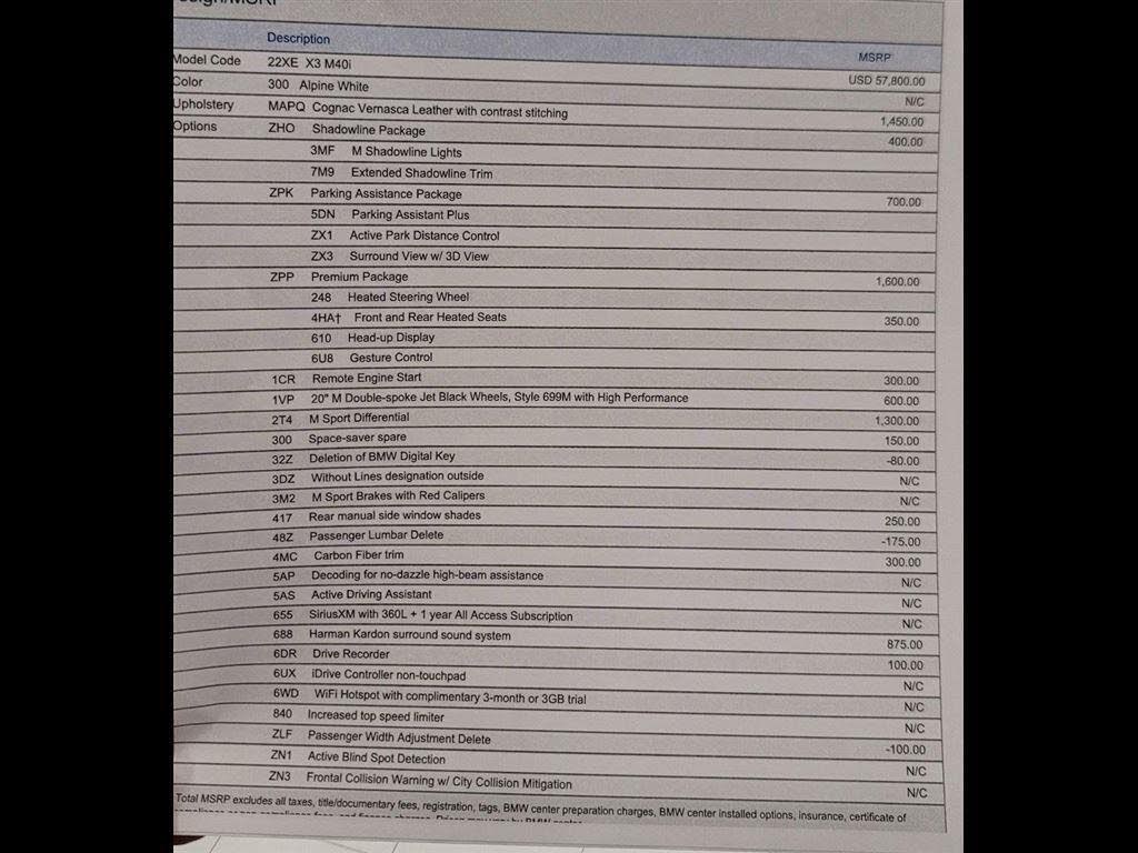 2022 BMW X3 M40i AWD