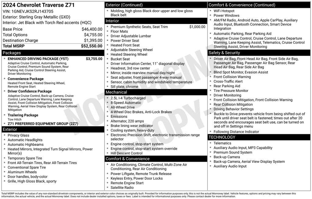 2024 Chevrolet Traverse Z71 AWD