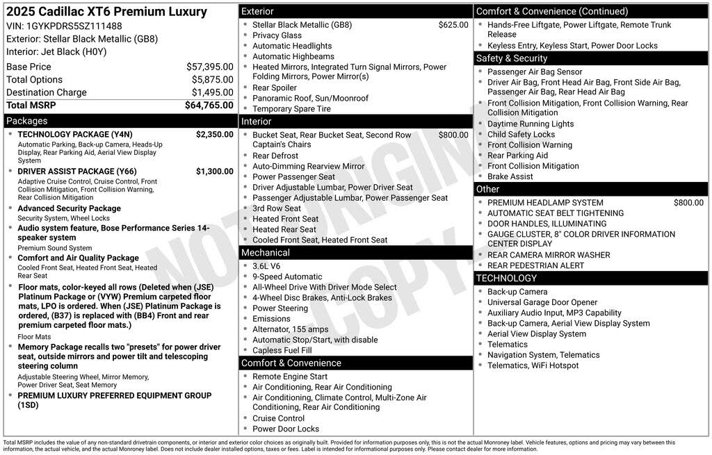 2025 Cadillac XT6 Premium Luxury AWD