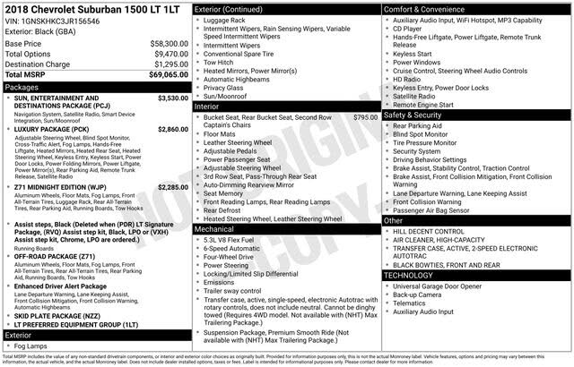 2018 Chevrolet Suburban 1500 LT 4WD