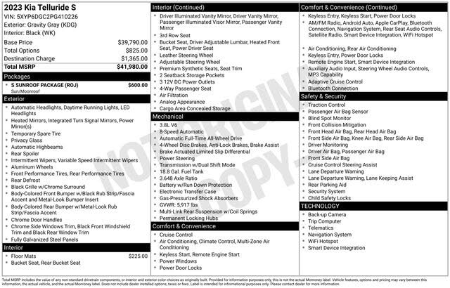 2023 Kia Telluride S AWD