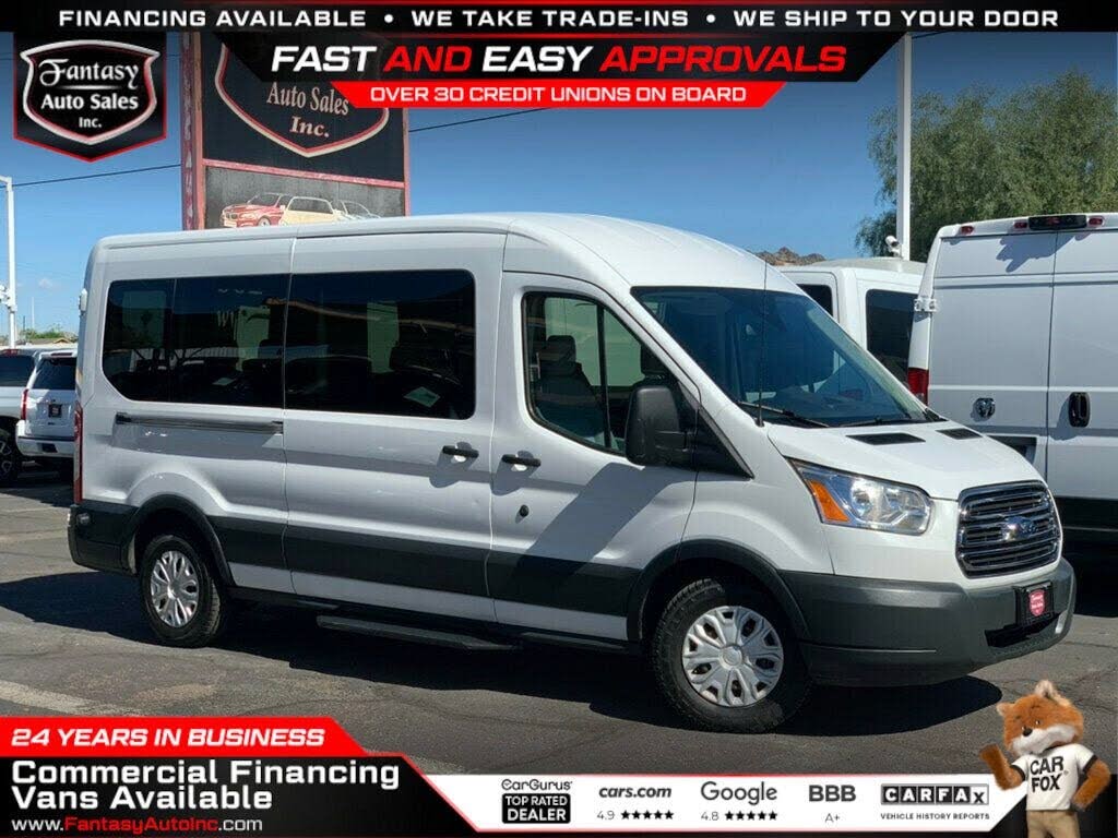 2018 Ford Transit Passenger 350 XLT Medium Roof LWB RWD with Sliding Passenger-Side Door