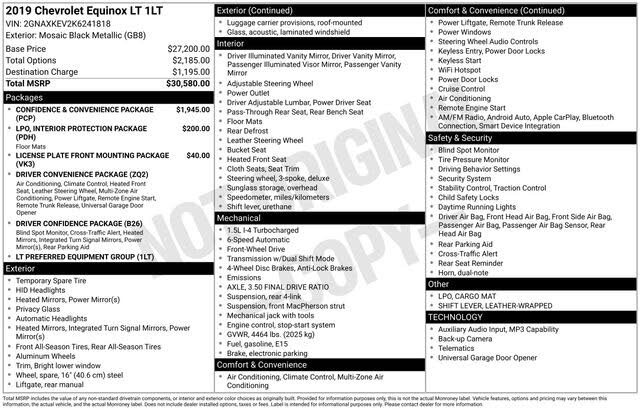2019 Chevrolet Equinox 1.5T LT FWD