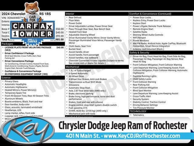 2024 Chevrolet Equinox RS with 1RS AWD