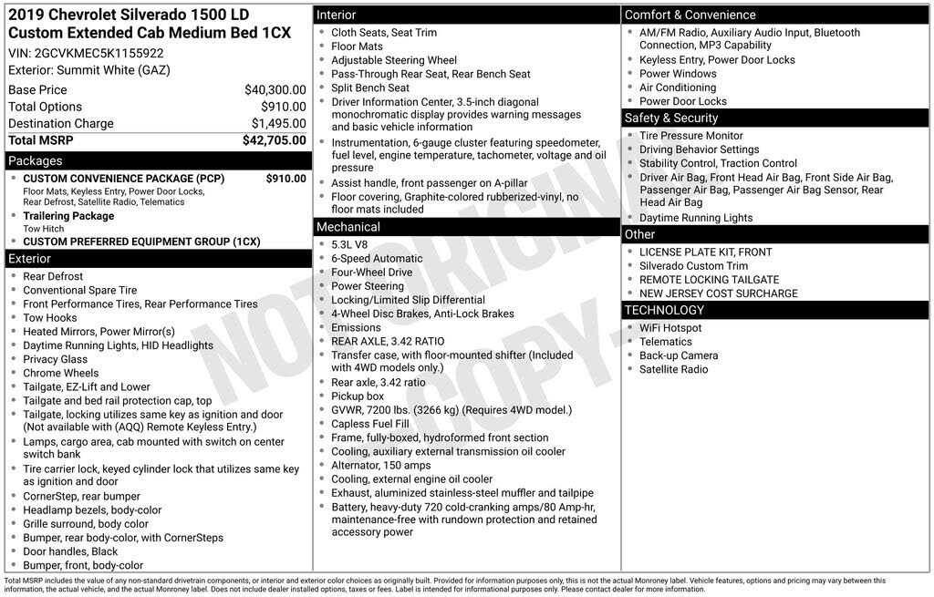 2019 Chevrolet Silverado 1500 Custom Double Cab 4WD