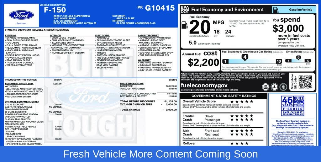 2023 Ford F-150 XLT SuperCrew 4WD