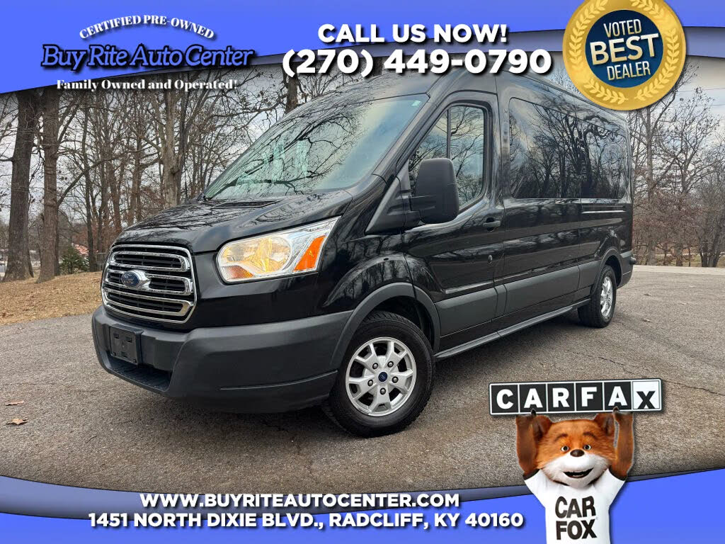 2016 Ford Transit Passenger 350 XLT Medium Roof LWB RWD with Sliding Passenger-Side Door