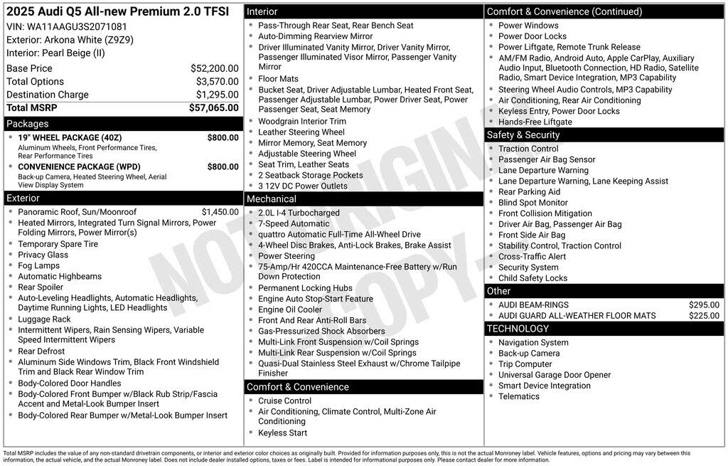 2025 Audi Q5 quattro Premium 40 TFSI