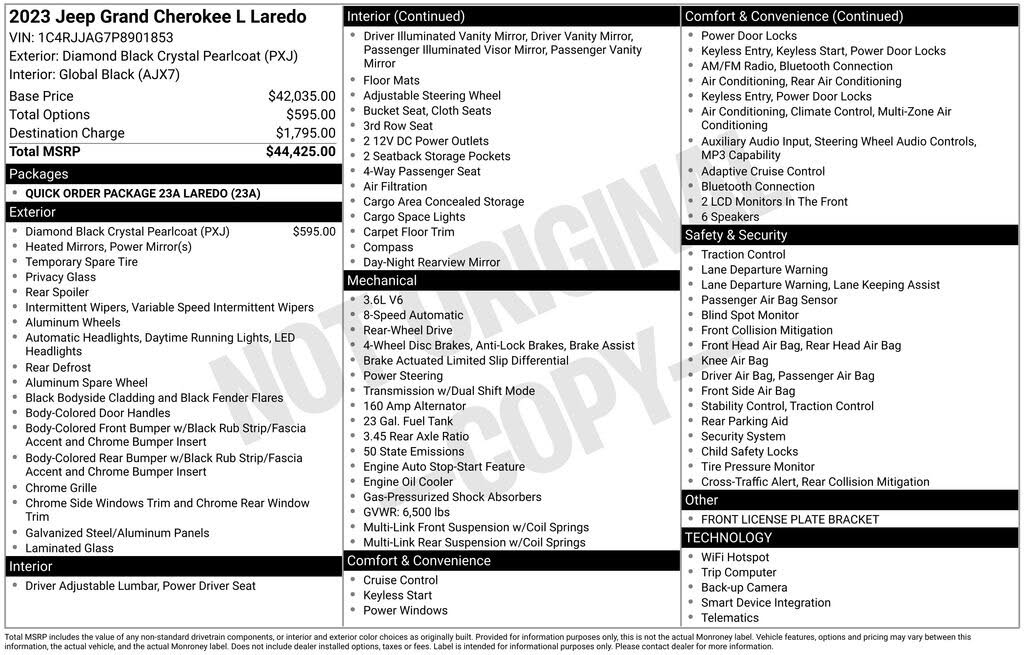 2023 Jeep Grand Cherokee L Laredo RWD